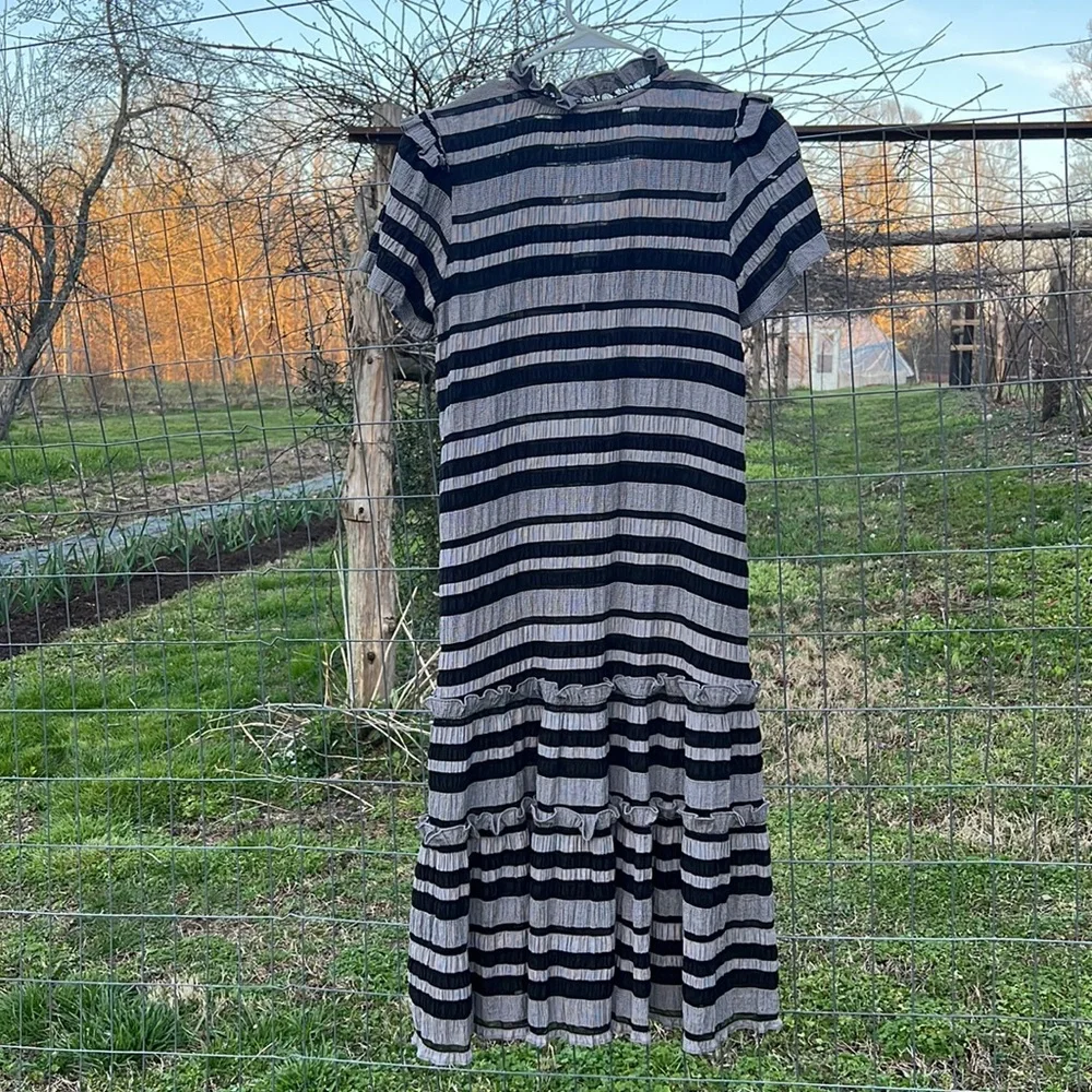 Hunter Bell NYC Matthews Dress Black Stripe - Picture 8 of 9